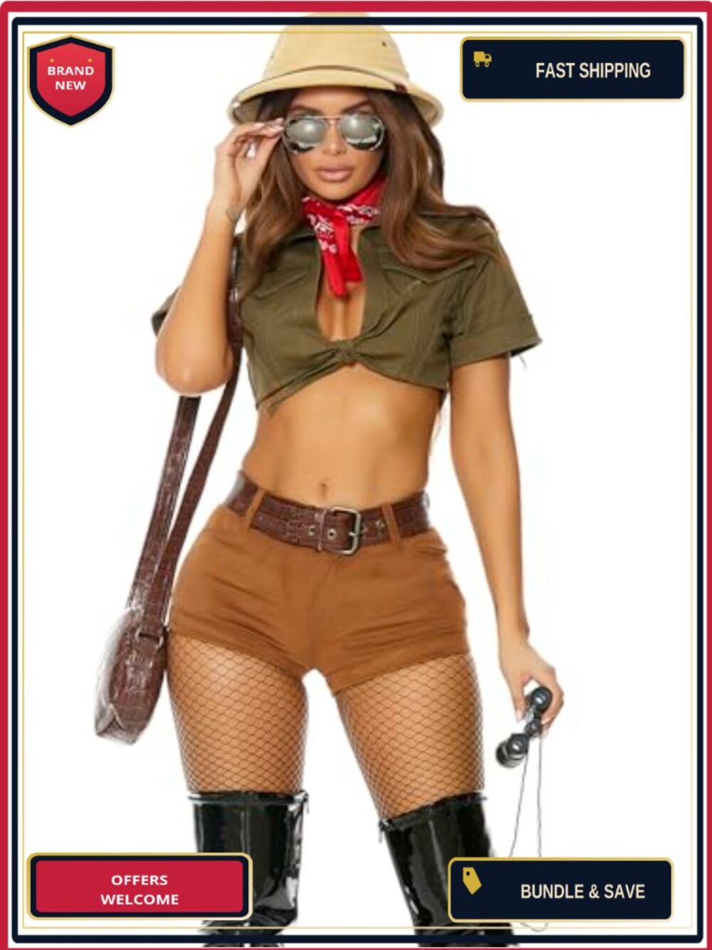 Forplay Safari Guide Costume Set Polyester Spandex Halloween Cosplay